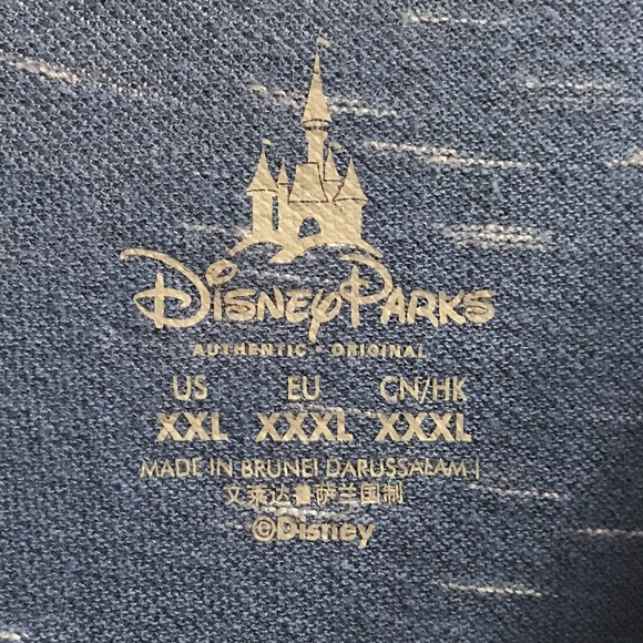 Mickey Mouse D Polo Shirt Disney Parks Denim Blue Womens Size 2X XXL Soft - Picture 6 of 10
